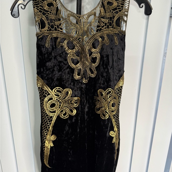 Vero Moda Black Dress with Gold Detailing - Picture 8 of 12